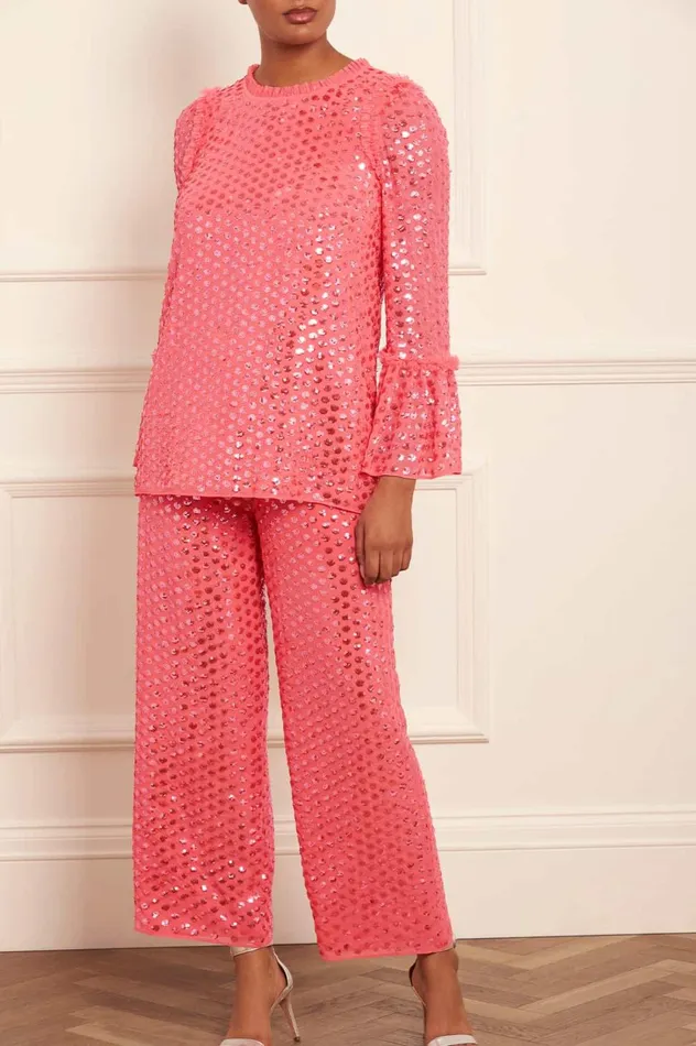 Raindrop Gloss Tunic Pink Women Needle and Thread Tops