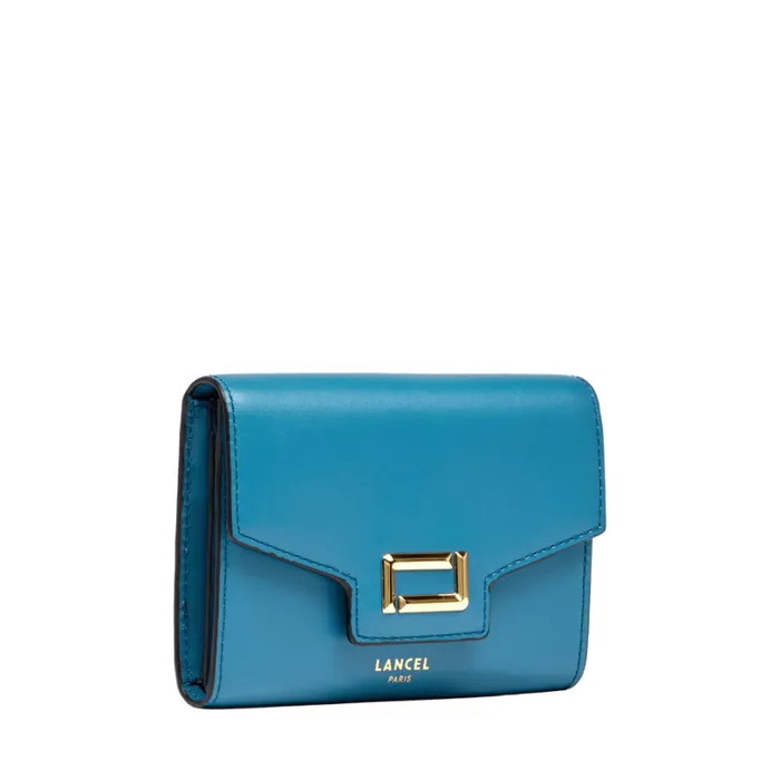 Rectangular Flap Compact Wallet Wave Blue Women Lancel Wallet Rectangular Flap Compact Wallet Wave Blue Women Lancel Wallet