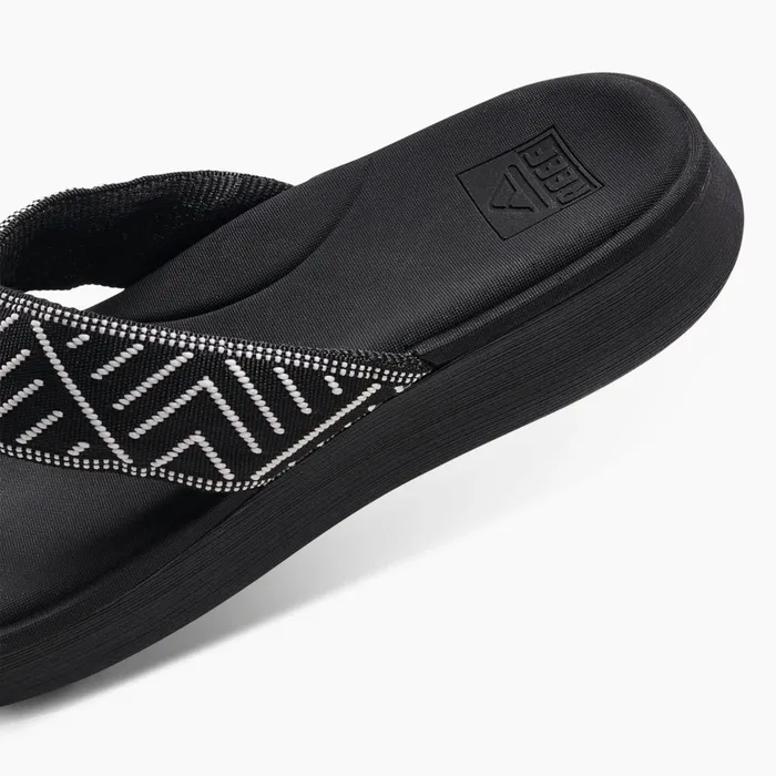 Reef Flip Flops Women Cushion Cloud Textile Black Geo