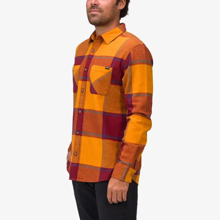 Reef Outerwear Men Morris Long Sleeve Woven Shirt Cathay Spice Reef Outerwear Men Morris Long Sleeve Woven Shirt Cathay Spice