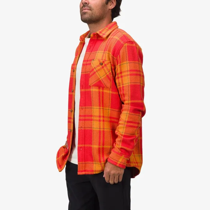 Reef Outerwear Men Orson Long Sleeve Woven Shirt Chili