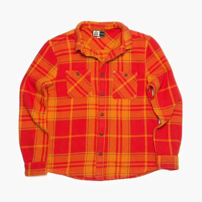 Reef Outerwear Men Orson Long Sleeve Woven Shirt Chili