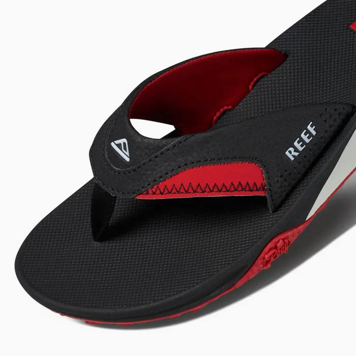 Reef Sandals Men Fanning Pregame Blackred Reef Sandals Men Fanning Pregame Blackred