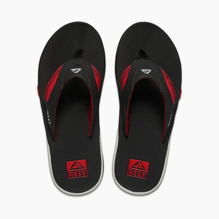 Reef Sandals Men Fanning Pregame Blackred Reef Sandals Men Fanning Pregame Blackred