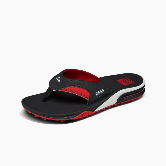 Reef Sandals Men Fanning Pregame Blackred Reef Sandals Men Fanning Pregame Blackred