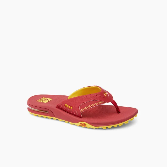 Reef Sandals Men Fanning Pregame Redyellow Reef Sandals Men Fanning Pregame Redyellow