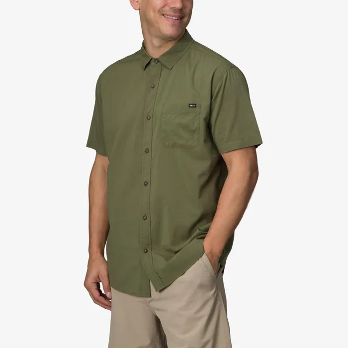 Reef TShirts and Shirts Men Collins Short Sleeve Shirt Olivine