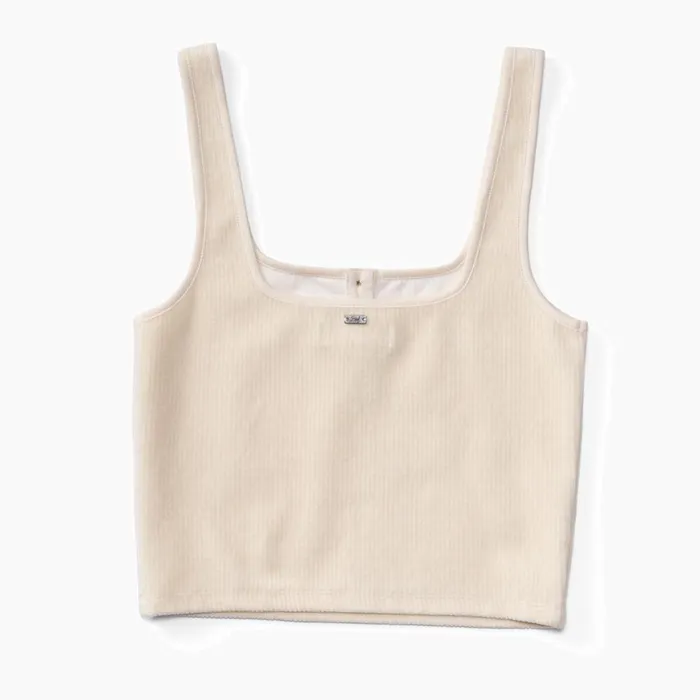 Reef TShirts Tanks and Dresses Women All Day Corduroy Crop Tank Top Fog Reef TShirts Tanks and Dresses Women All Day Corduroy Crop Tank Top Fog