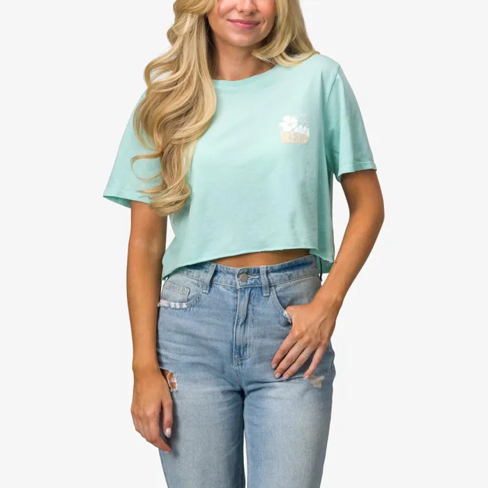 Reef TShirts Tanks and Dresses Women Koda 18034 Crop Tee Eggshell Reef TShirts Tanks and Dresses Women Koda 18034 Crop Tee Eggshell