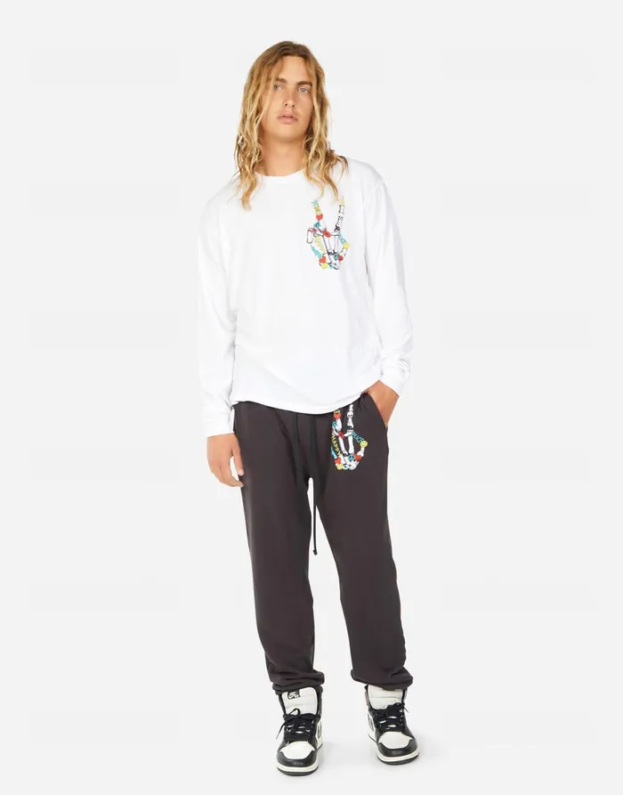 Rolston Color Elements Skeleton Peace White Men039s Lauren Moshi Tees
