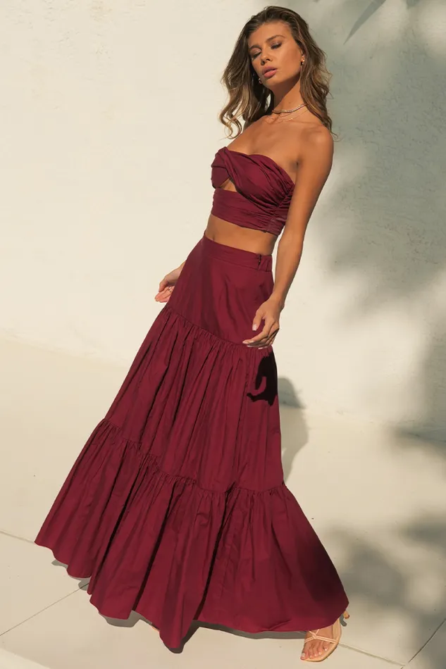 Runaway The Label Crops Shop Ayla Top 8211 Wine Runaway The Label Crops Shop Ayla Top 8211 Wine