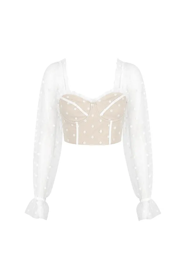 Runaway The Label Crops Shop Chloe Top 8211 White Spot