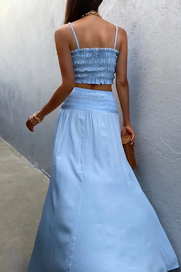 Runaway The Label Crops Shop Jordan Top 8211 Sky Blue