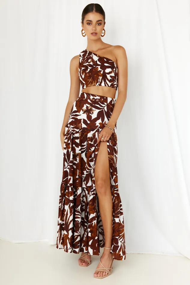 Runaway The Label Crops Shop Lorelei Top 8211 Chocolate Floral
