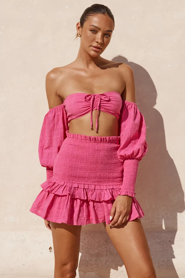 Runaway The Label Crops Shop Luciano Crop Top 8211 Fuchsia