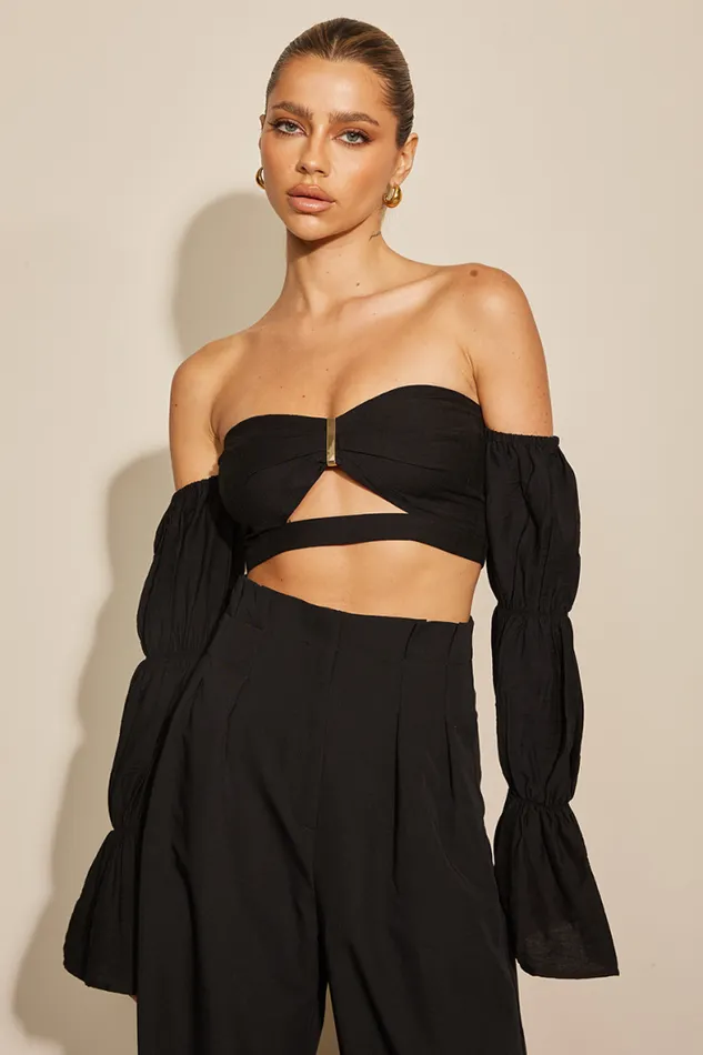 Runaway The Label Crops Shop Romee Top 8211 Black