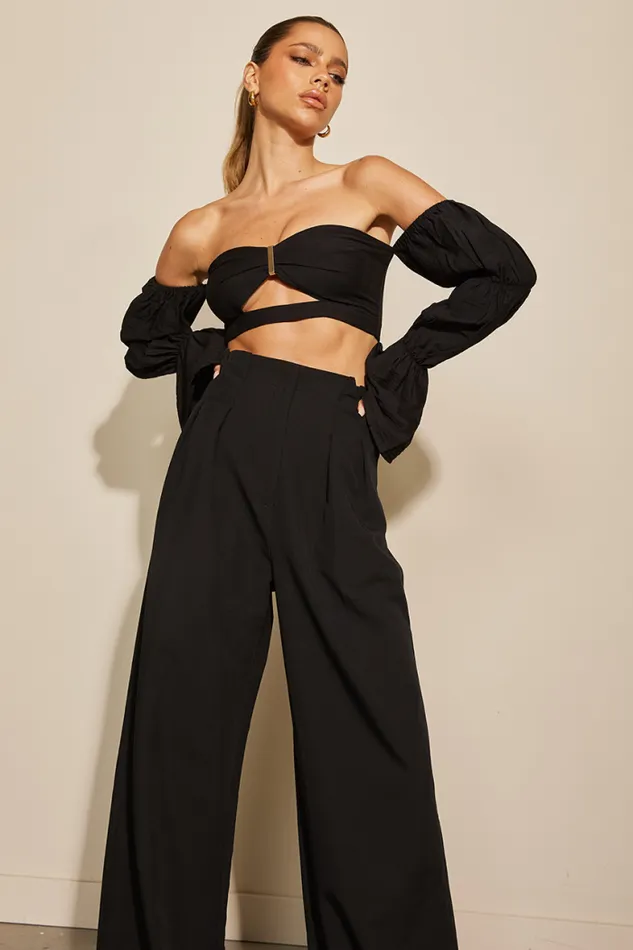 Runaway The Label Crops Shop Romee Top 8211 Black Runaway The Label Crops Shop Romee Top 8211 Black