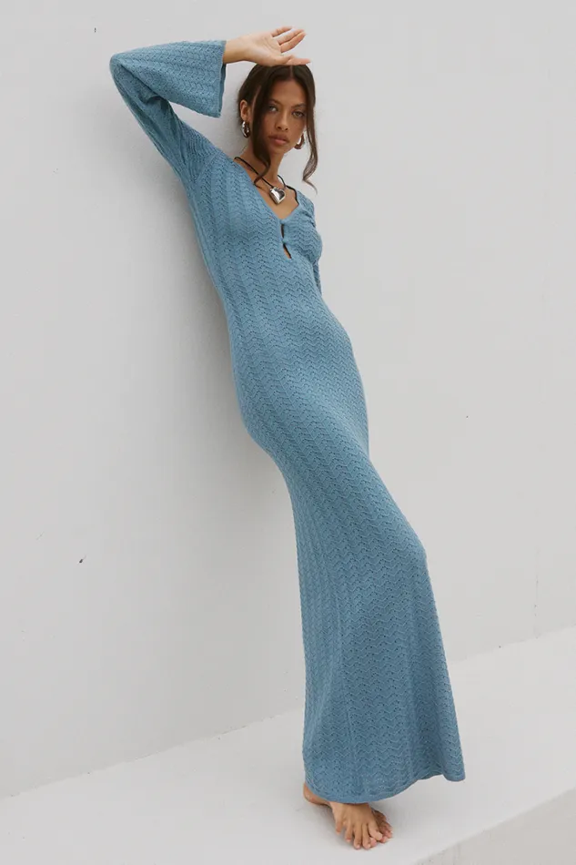 Runaway The Label Maxi Shop CAPRICE MAXI DRESS 8211 STEEL