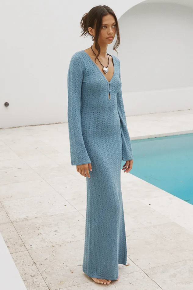 Runaway The Label Maxi Shop CAPRICE MAXI DRESS 8211 STEEL
