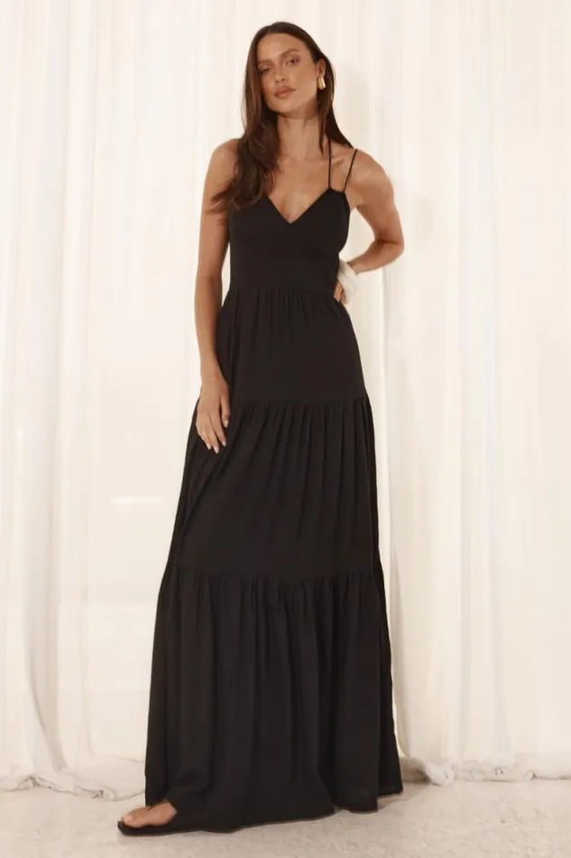 Runaway The Label Maxi Shop CHIARA MAXI DRESS 8211 BLACK