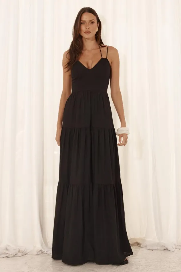 Runaway The Label Maxi Shop CHIARA MAXI DRESS 8211 BLACK