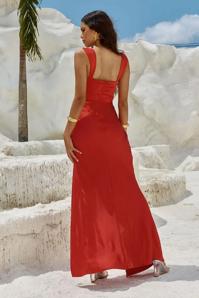 Runaway The Label Maxi Shop EMELINE MAXI DRESS 8211 RED