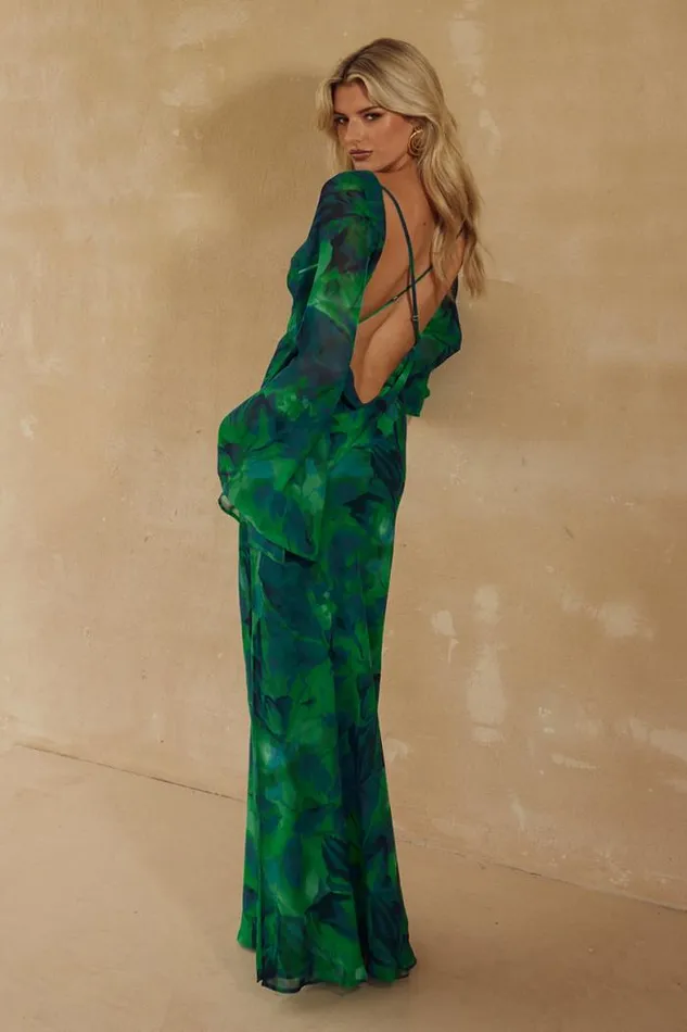 Runaway The Label Maxi Shop KIMBER MAXI DRESS 8211 CALISTA GREEN