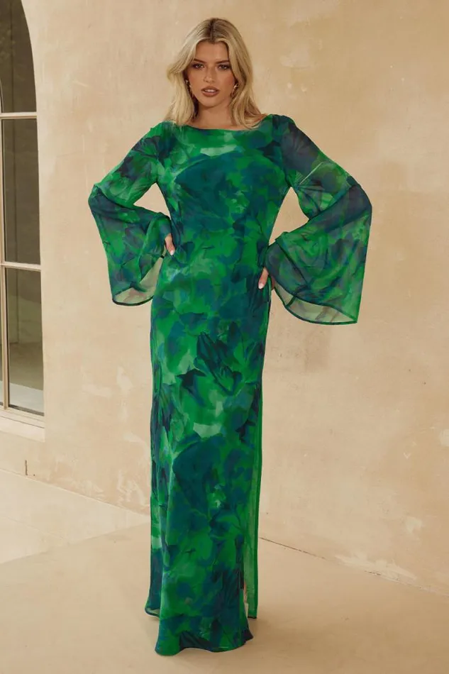 Runaway The Label Maxi Shop KIMBER MAXI DRESS 8211 CALISTA GREEN