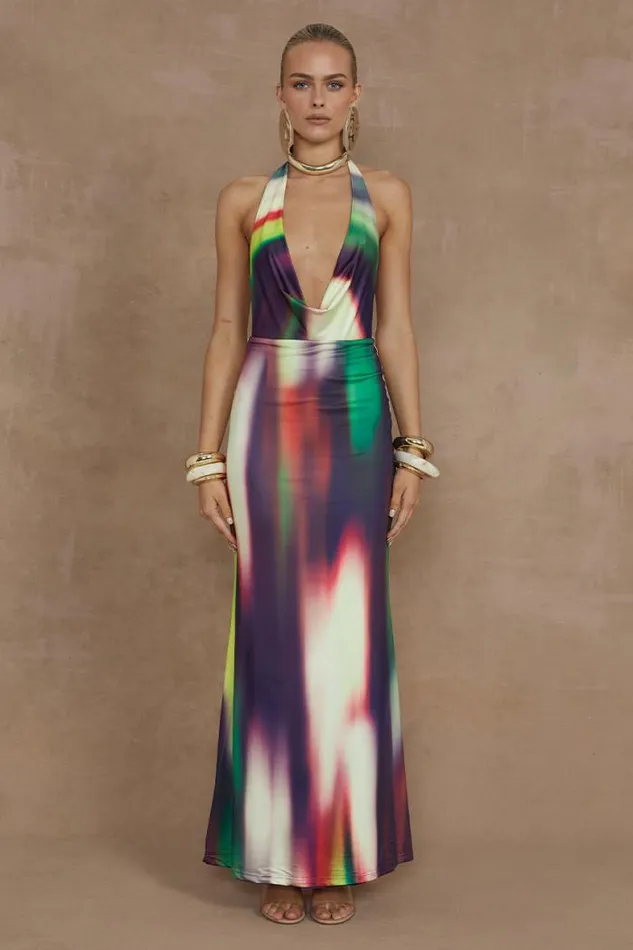 Runaway The Label Maxi Shop LORITA MAXI DRESS 8211 CYPRUS PRINT