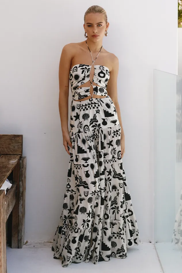 Runaway The Label Maxi Shop NAMMOS HALTER DRESS 8211 SANDBLACK