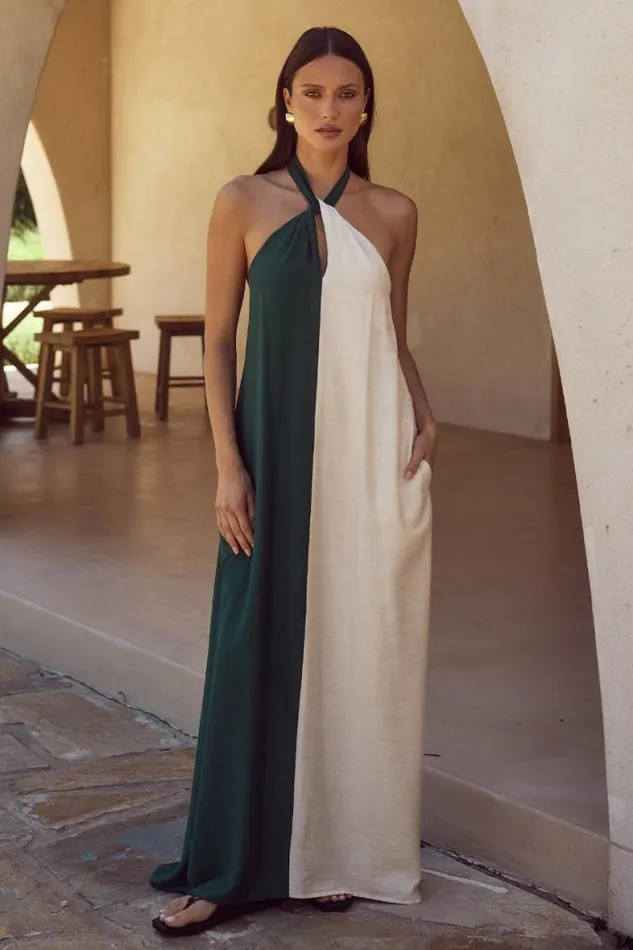 Runaway The Label Maxi Shop RIVIERA MAXI DRESS 8211 EMERALDSAND