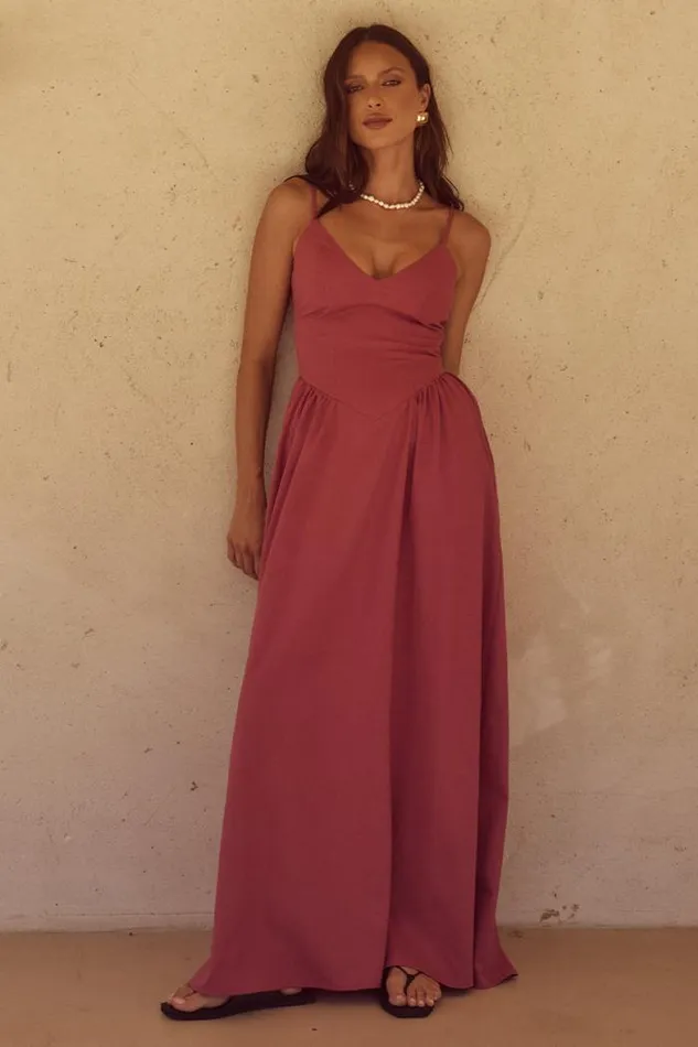 Runaway The Label Maxi Shop ZEPHY MAXI DRESS 8211 ROSE