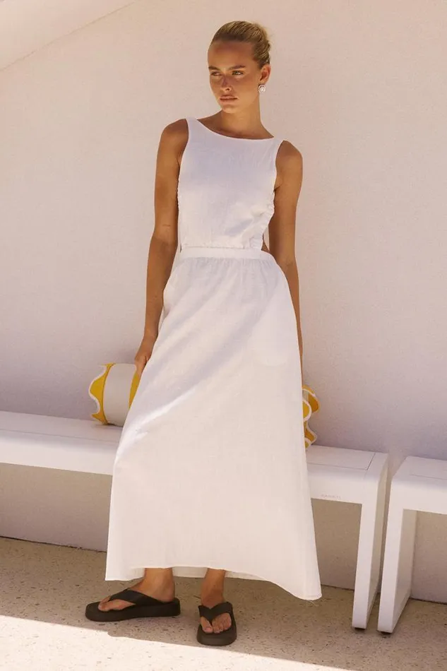 Runaway The Label Midi Shop BELA MIDI DRESS 8211 WHITE