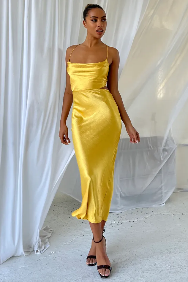 Runaway The Label Midi Shop Chaya Slip Dress 8211 Marigold Runaway The Label Midi Shop Chaya Slip Dress 8211 Marigold