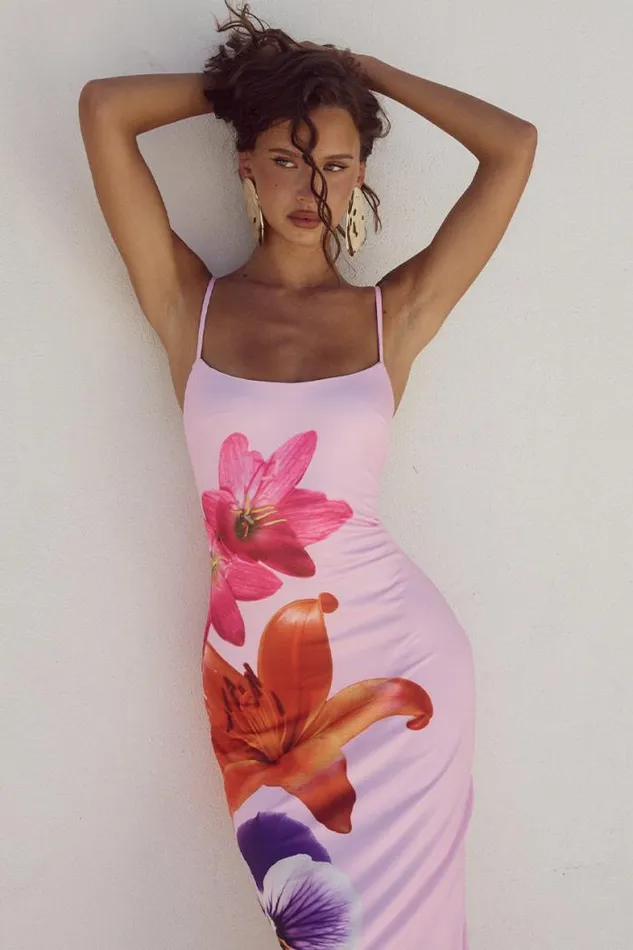 Runaway The Label Midi Shop DEIA MIDI DRESS 8211 MULTI FLOWER