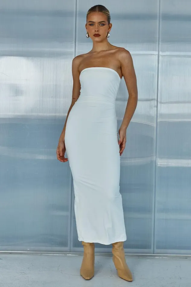 Runaway The Label Midi Shop EDDIE MIDI DRESS 8211 WHITE