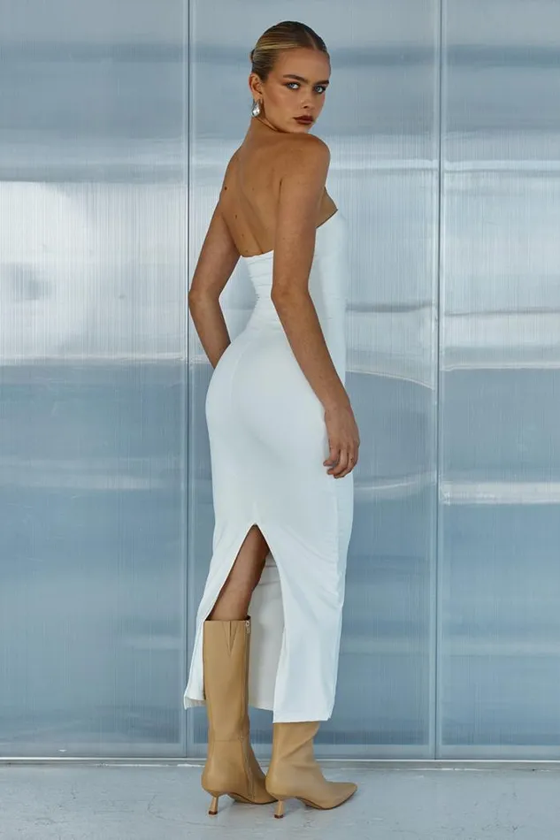 Runaway The Label Midi Shop EDDIE MIDI DRESS 8211 WHITE