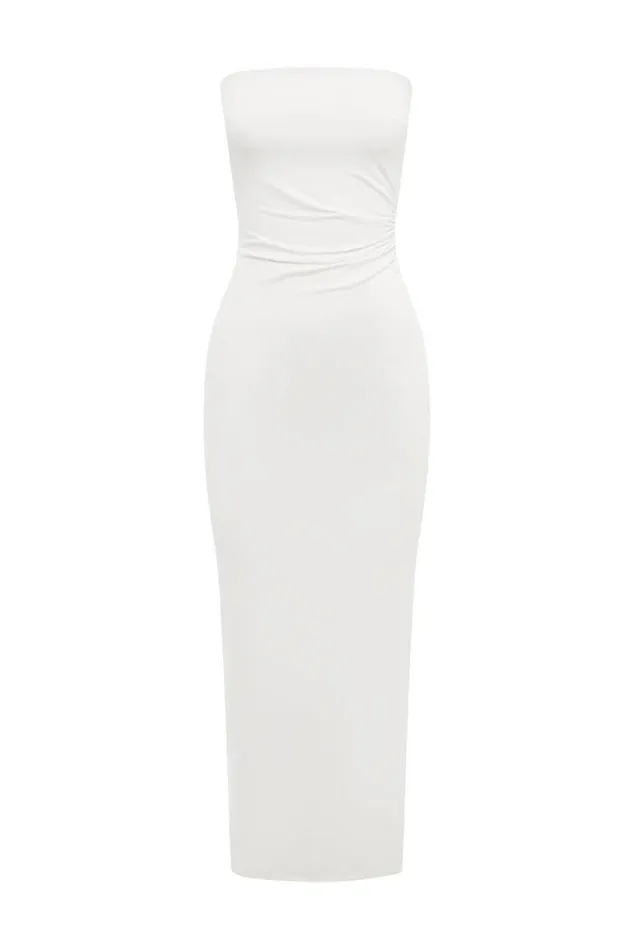Runaway The Label Midi Shop EDDIE MIDI DRESS 8211 WHITE