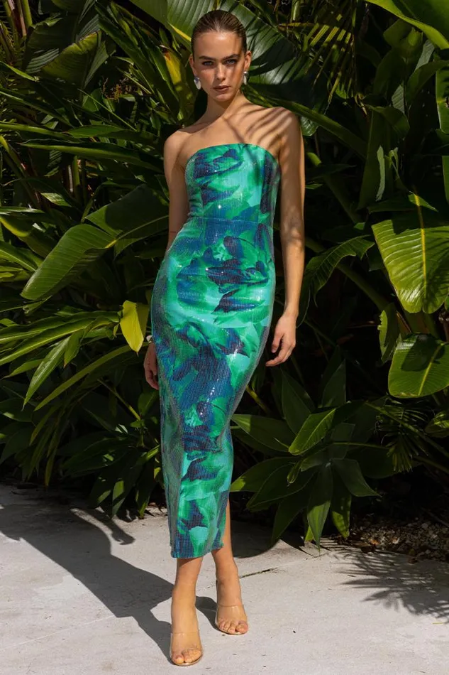 Runaway The Label Midi Shop MALIBU CALISTA DRESS 8211 CALISTA GREEN