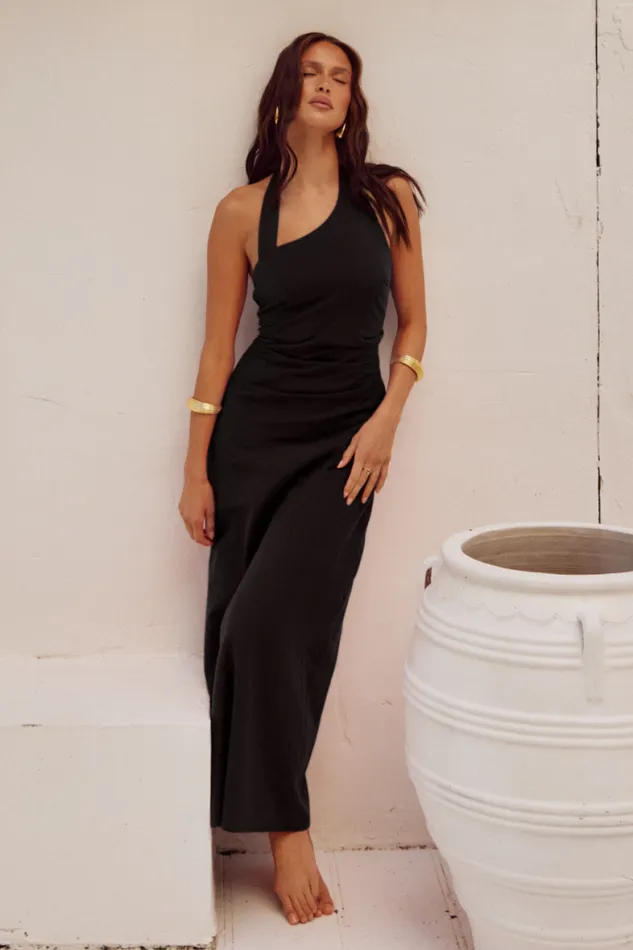 Runaway The Label Midi Shop SAPHIRA LONG MIDI DRESS 8211 BLACK