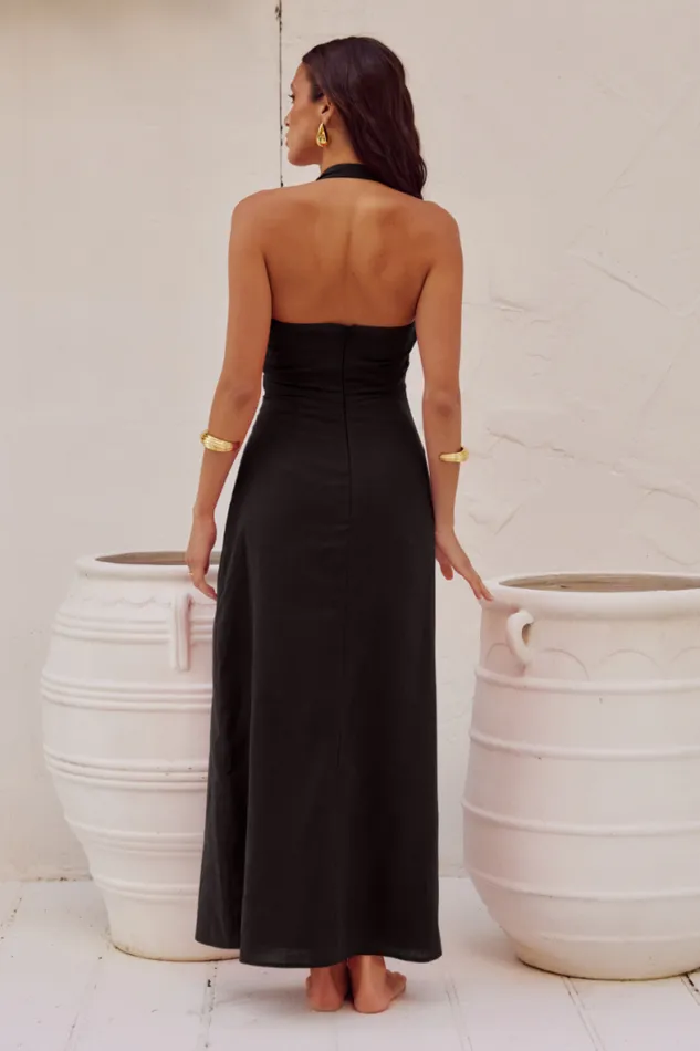 Runaway The Label Midi Shop SAPHIRA LONG MIDI DRESS 8211 BLACK