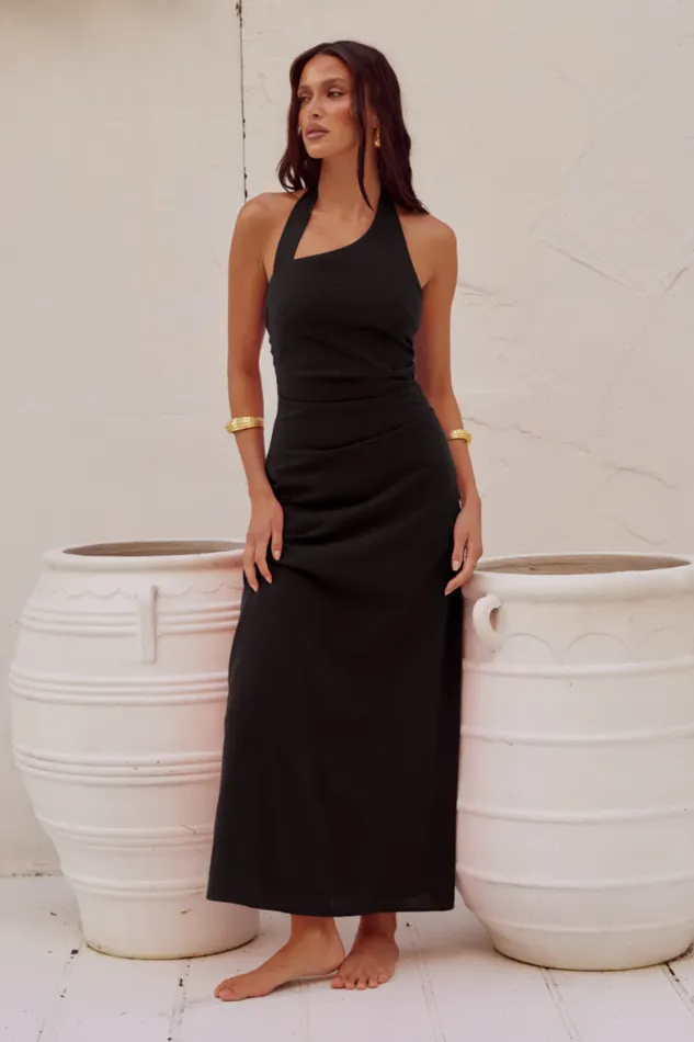 Runaway The Label Midi Shop SAPHIRA LONG MIDI DRESS 8211 BLACK