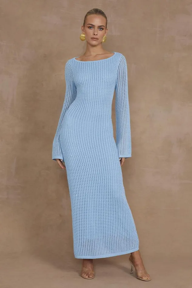 Runaway The Label Midi Shop TASHANI MIDI DRESS 8211 LIGHT BLUE
