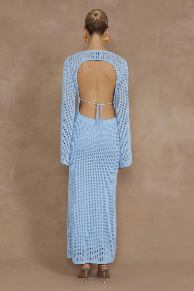Runaway The Label Midi Shop TASHANI MIDI DRESS 8211 LIGHT BLUE