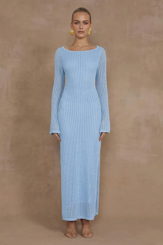 Runaway The Label Midi Shop TASHANI MIDI DRESS 8211 LIGHT BLUE