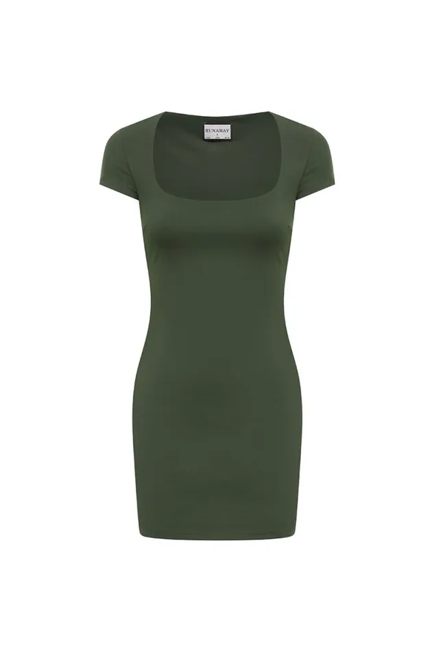 Runaway The Label Mini Shop FINLEY MINI DRESS 8211 KHAKI