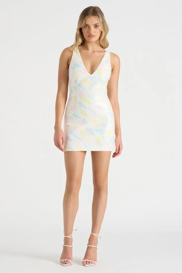 Runaway The Label Mini Shop THE SQUIGGLE MINI DRESS 8211 PRINT