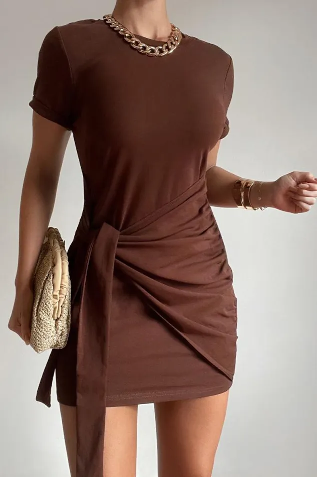 Runaway The Label Mini Shop Winnie Shirt Dress 8211 Chocolate