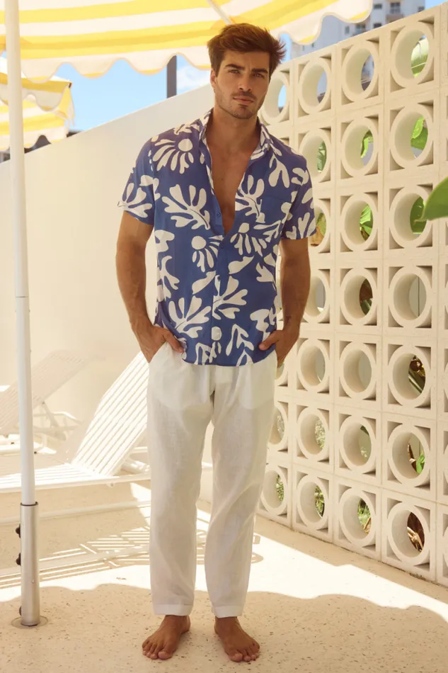 Runaway The Label Sets Menswear BOTANICA SHIRT 8211 STEEL