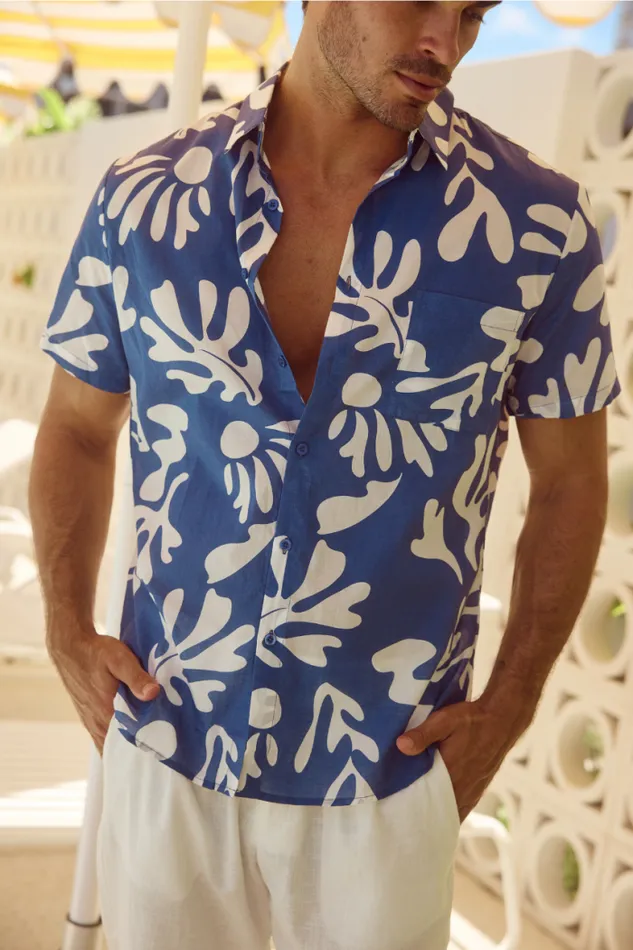 Runaway The Label Sets Menswear BOTANICA SHIRT 8211 STEEL